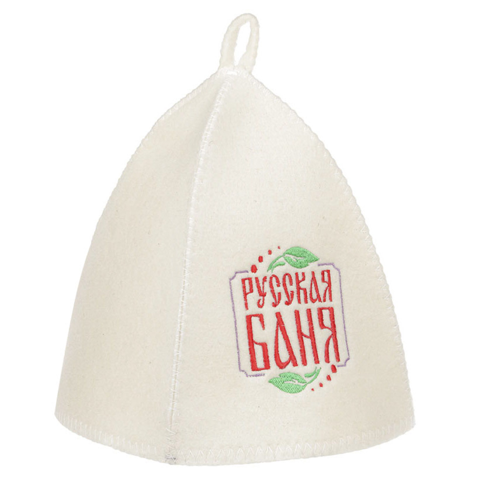 Набор банный 2 пр. (шапка, варежка) с вышивкой, 30% шерсть, 70% полиэфир, 2 цвета, арт.№ 364-208