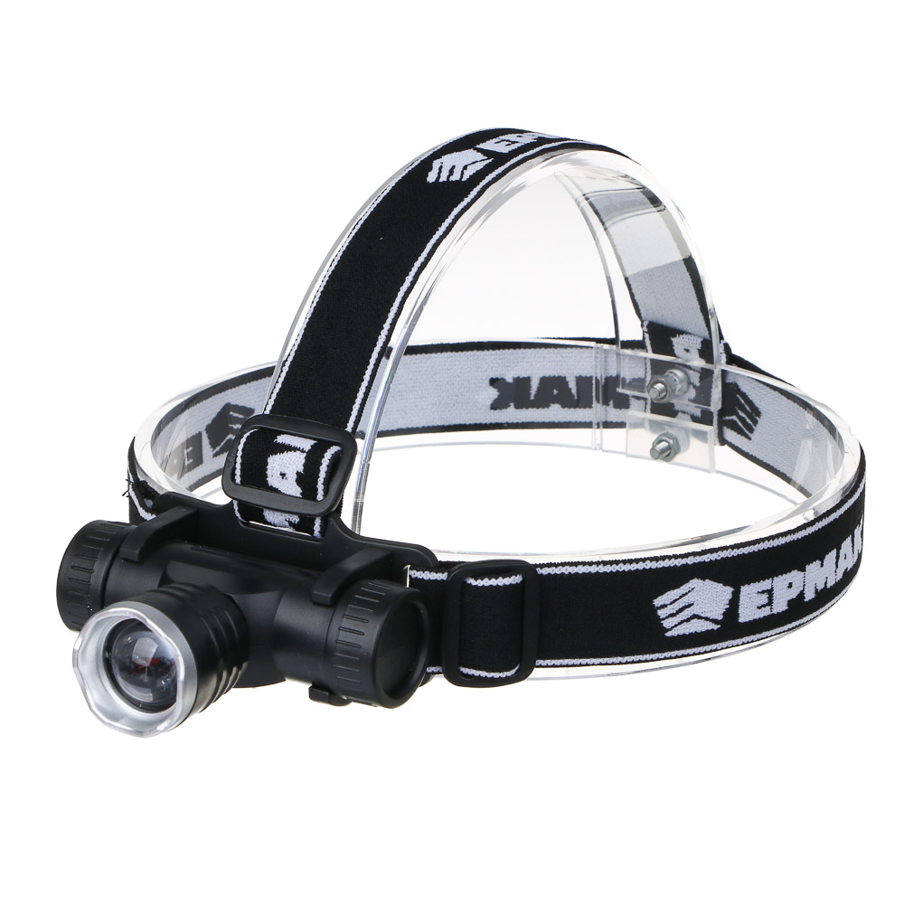 Фонарь налобный тм ЕРМАК, CREE XPE LED, 4 режима, 1200мАч, 8,3х3,8х7,3см, USB кабель, пластик, арт.№ 221-074