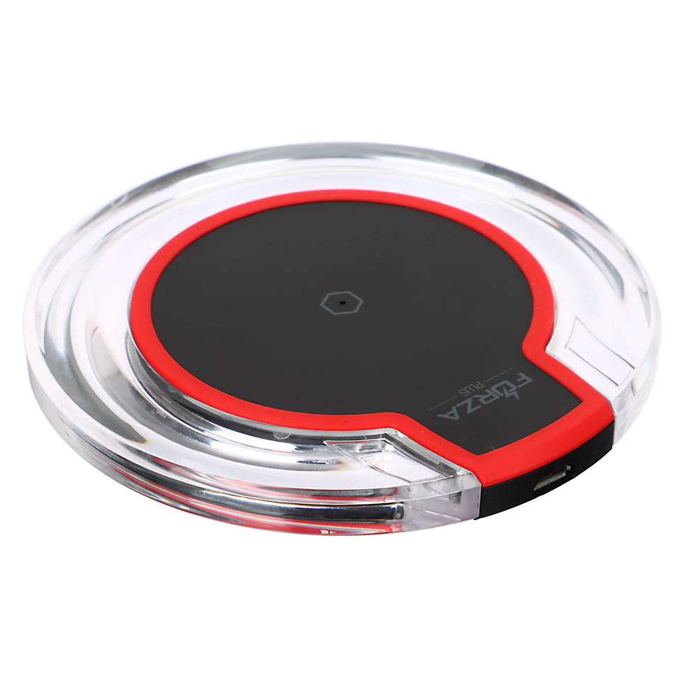 Беспроводное зарядное устройство FORZA Qi Классика, LED подсветка, 5Вт, D10см, 2 цвета, арт.№ 916-152