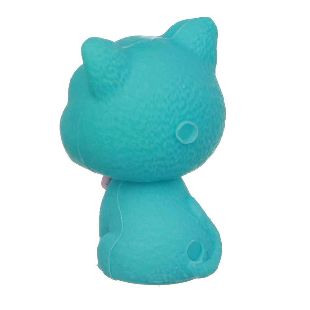 Ластик-топпер в форме котика, 3,5х2,3х2см, 3 цвета, ТПР, арт.№ 607-057