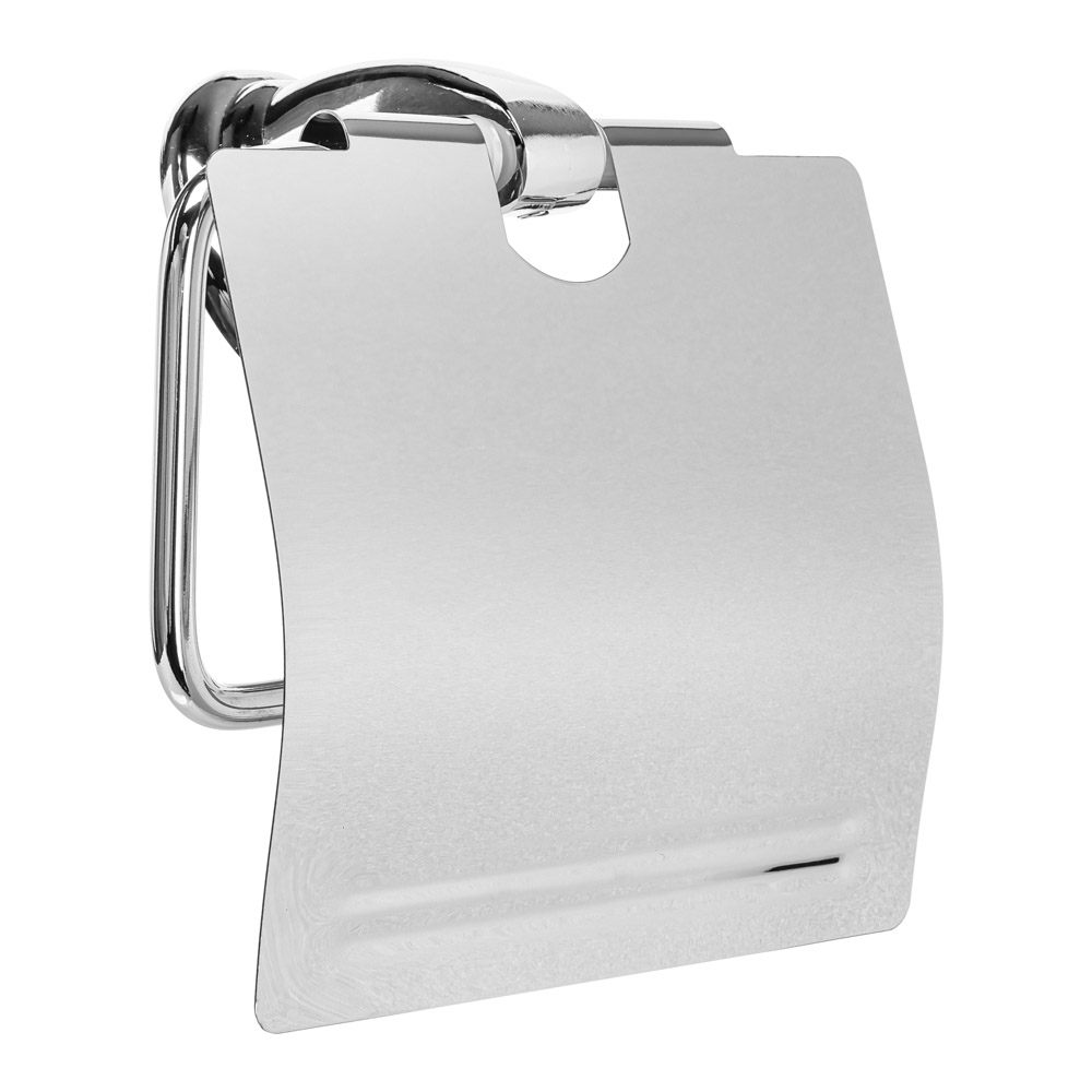 Держатель для туалетной бумаги с крышкой тм VETTA, скрытое крепление, хром, нерж.сталь, арт.№ 555-003