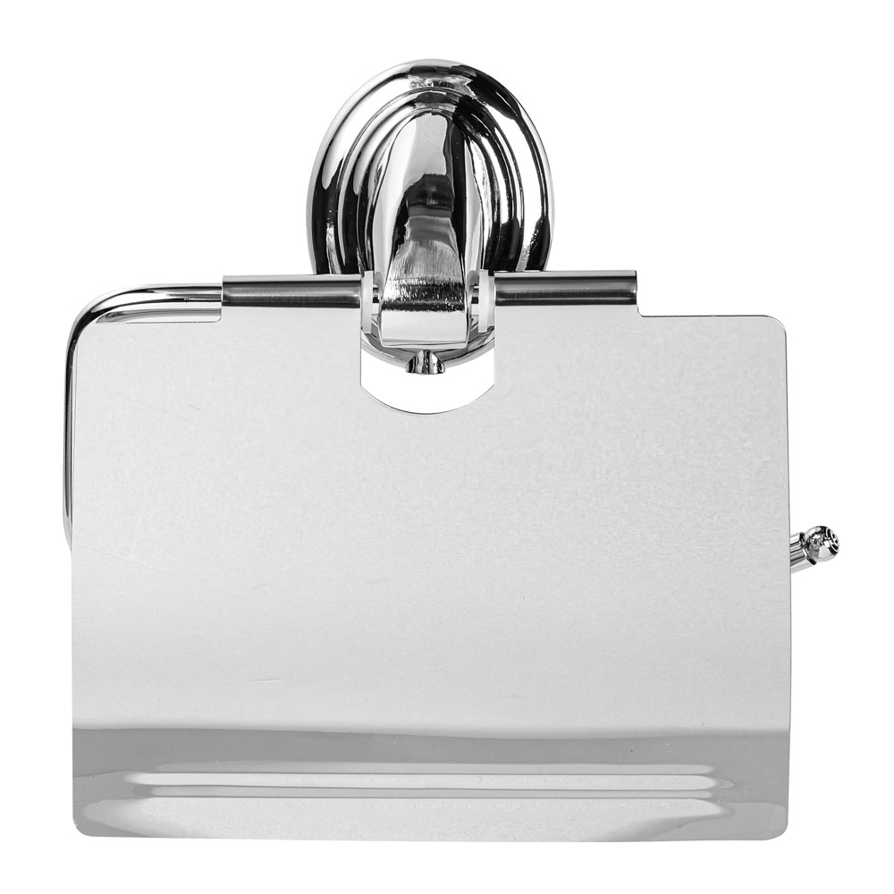 Держатель для туалетной бумаги с крышкой тм VETTA, скрытое крепление, хром, нерж.сталь, арт.№ 555-003