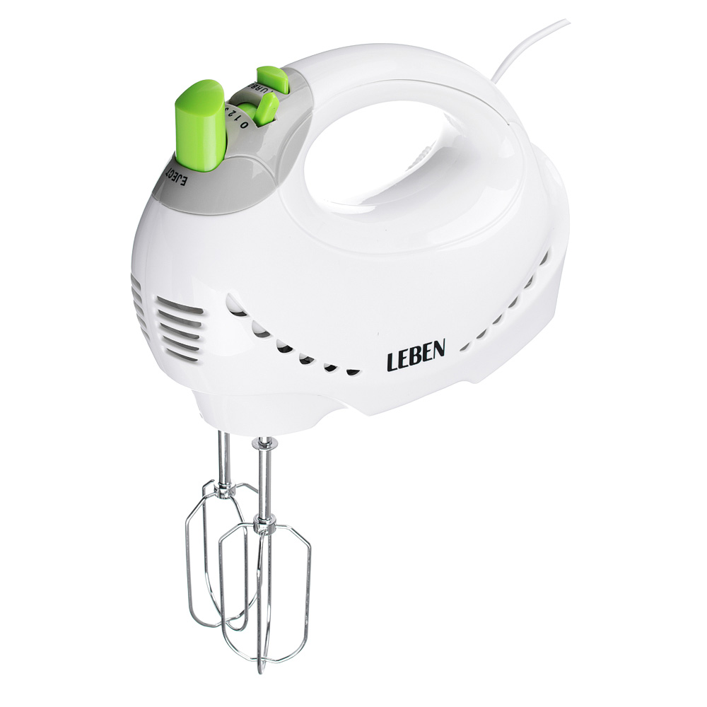 LEBEN Миксер электрический 200 Вт, 5 скоростей + режим "TURBO", арт.№ 269-030