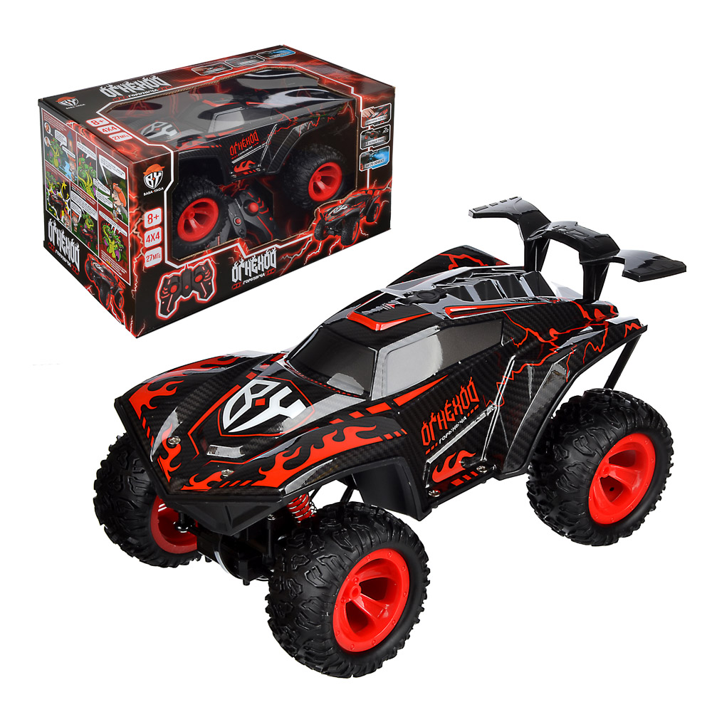 BY Огнеход Горыныча на РУ, ABS,PVC,резина, нитро-эффект, свет, 2АА, ЗУ/АКБ, 39,5х22,5х24см, арт.№ 293-070