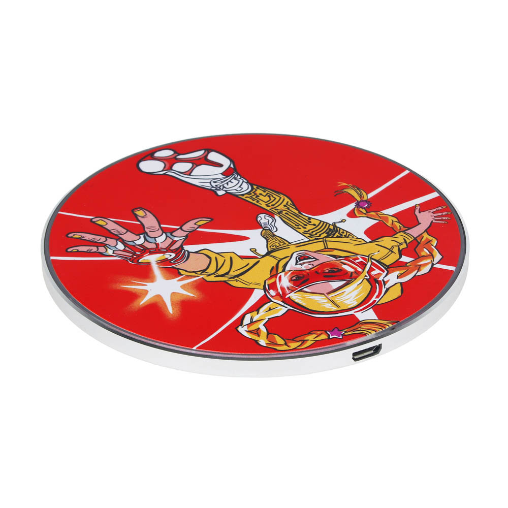 BY Беспроводное зарядное устройство Qi Герои, LED подсветка, 10W, D10см, Заря, арт.№ 916-284