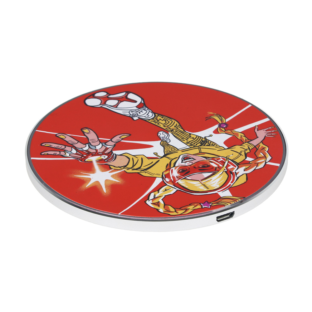 BY Беспроводное зарядное устройство Qi Герои, LED подсветка, 10W, D10см, Заря, арт.№ 916-284