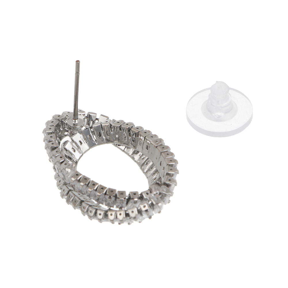 Серьги, медь, цирконий, 2 дизайна, БЖ25-4, арт.№ 023-067