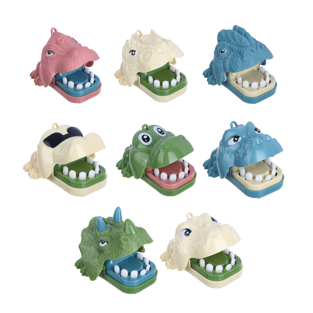 ИГРОЛЕНД Мини игра "Веселые зубастики", ABC, ,8,5х6х6см, 8 дизайнов, арт.№ 295-233