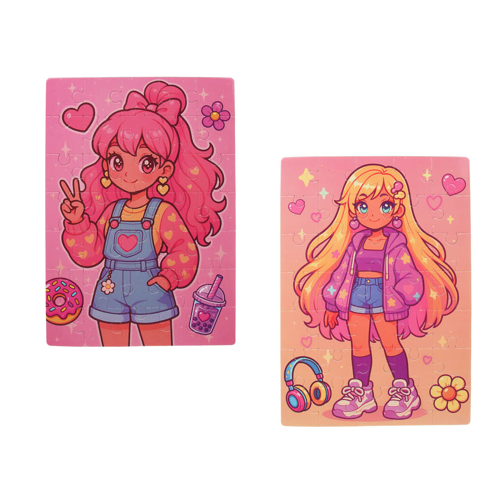 ХОББИХИТ Набор для творчества "Собирай и раскрашивай", картон, РР, 30х21см, 3 дизайна, арт.№ 285-225