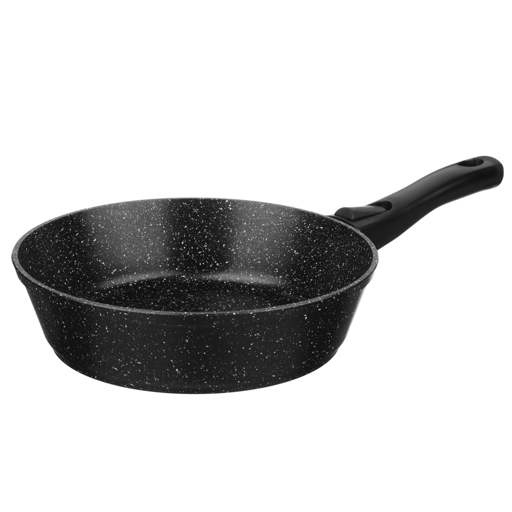 СЛАВЯНА Калина Сковорода литая глубокая d24см, антипригар.покрытие "мрамор", съемная ручка, индукция, арт.№ 846-780