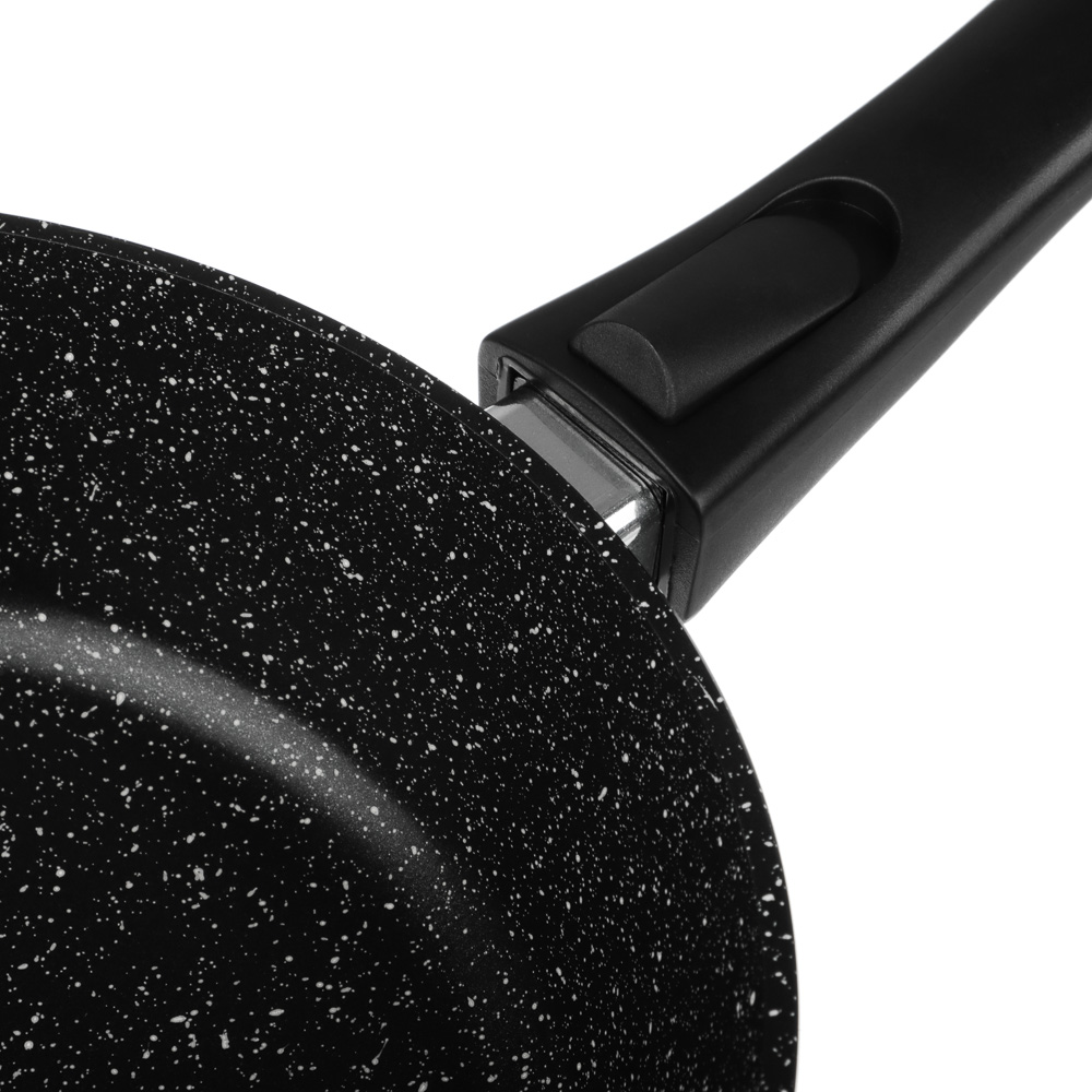 СЛАВЯНА Калина Сковорода литая глубокая d24см, антипригар.покрытие "мрамор", съемная ручка, индукция, арт.№ 846-780