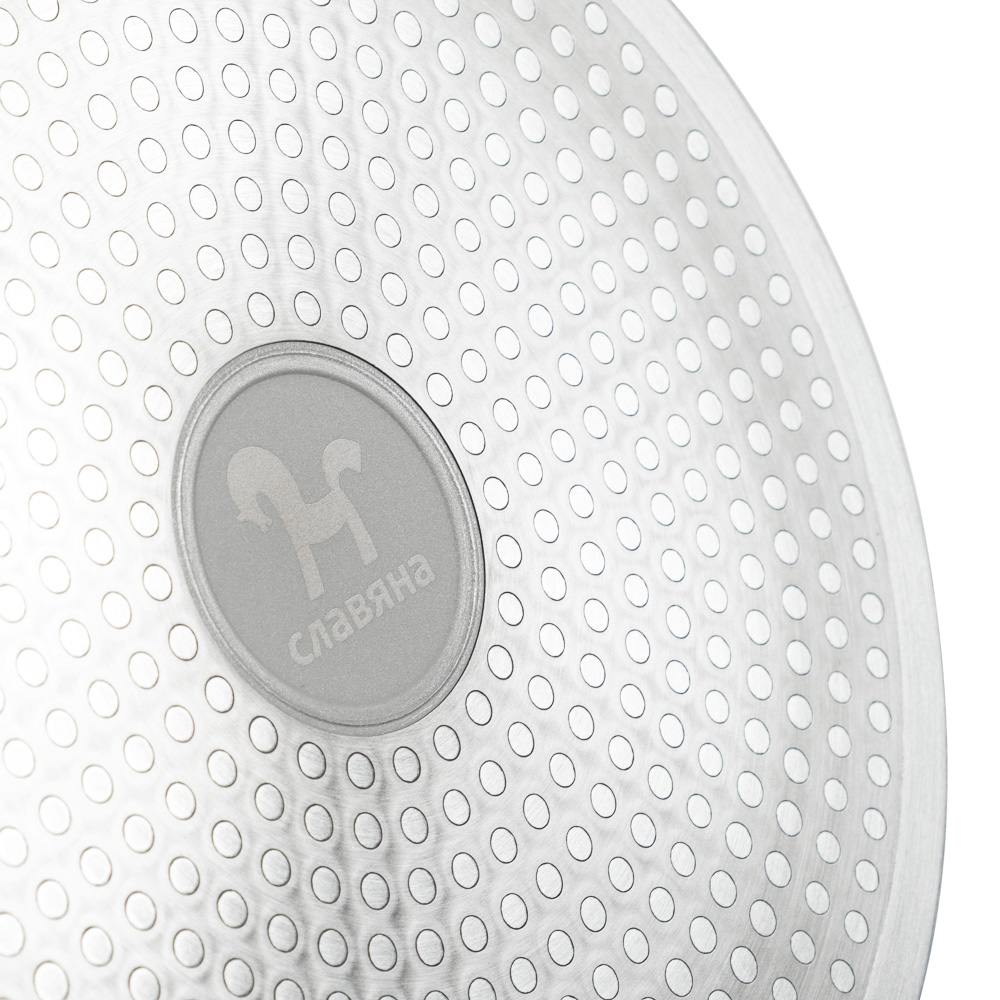 СЛАВЯНА Калина Сковорода литая глубокая d24см, антипригар.покрытие "мрамор", съемная ручка, индукция, арт.№ 846-780