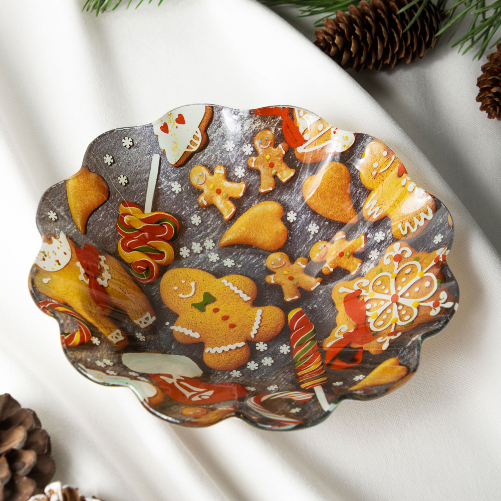 Имбирный пряник Салатник круглый, 18х4,5см, стекло, арт.№ 820-796