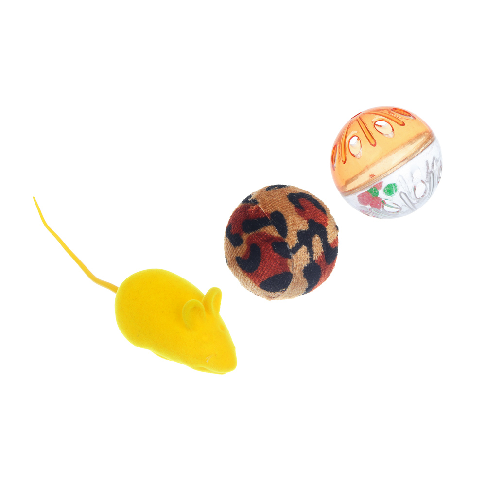 VETTA Игрушка для домашних животных, 3 игрушки, пластмасса, полиэстер, арт.№ 273-197