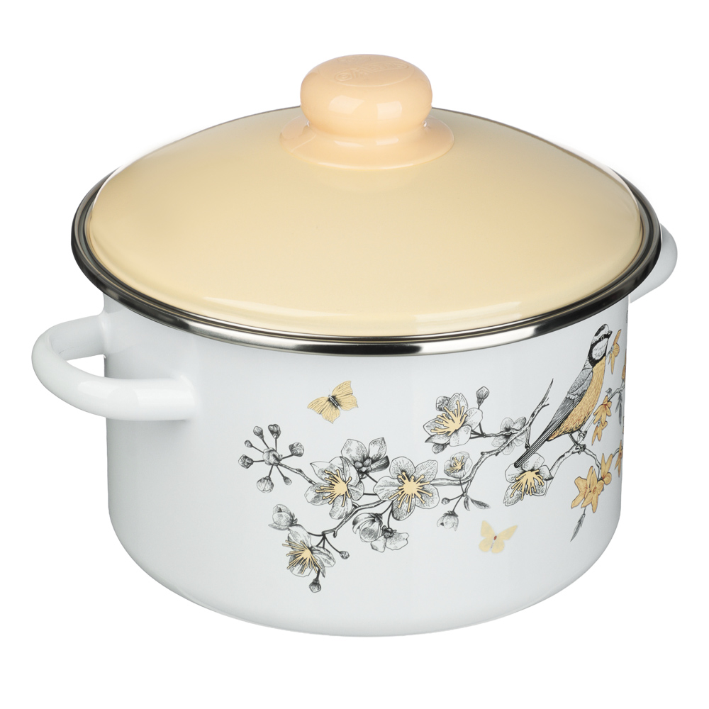 Люмен Кастрюля эмалированная 3л, индукция, арт.№ 894-577