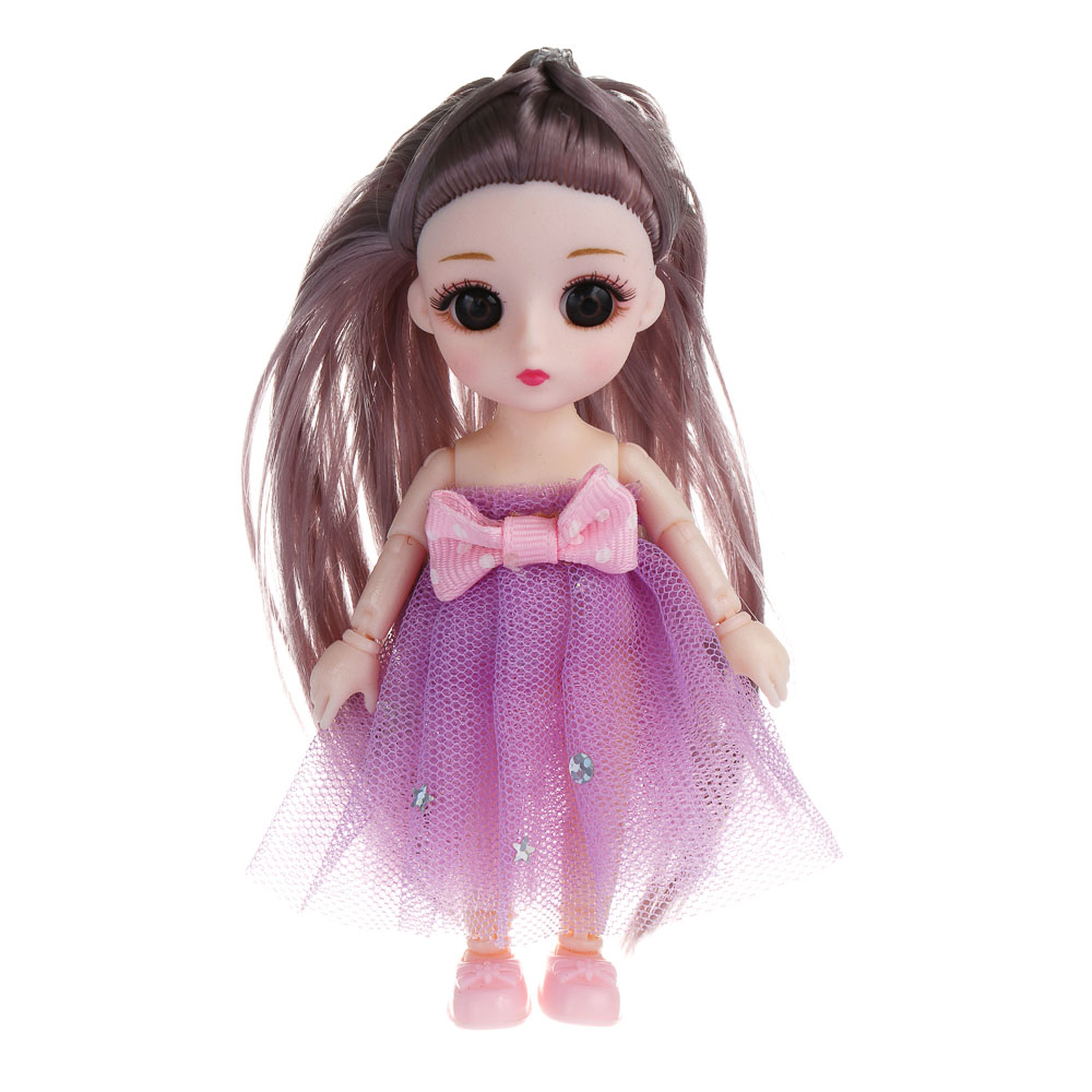 ИГРОЛЕНД Кукла шарнирная в шкатулке, PP, PVC, ABS, 10,5х6х10,5 см, 4 дизайна, арт.№ 436-142