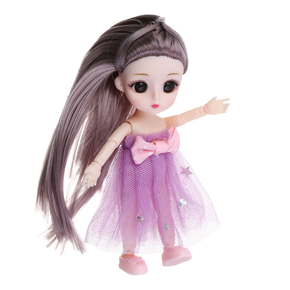 ИГРОЛЕНД Кукла шарнирная в шкатулке, PP, PVC, ABS, 10,5х6х10,5 см, 4 дизайна, арт.№ 436-142