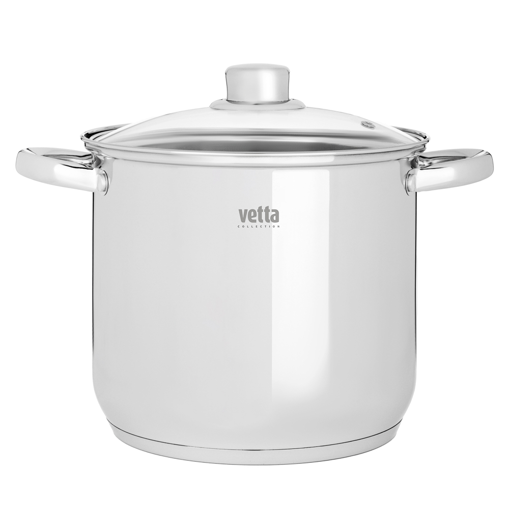 VETTA Орландо Кастрюля 22х19см, 7,0л, со стекл. крышкой, индукция, арт.№ 822-283