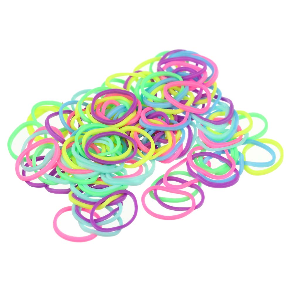 BERIOTTI Набор резинок 95-100шт, d1,5см, силикон, 3-4 цвета, арт.№ 316-323