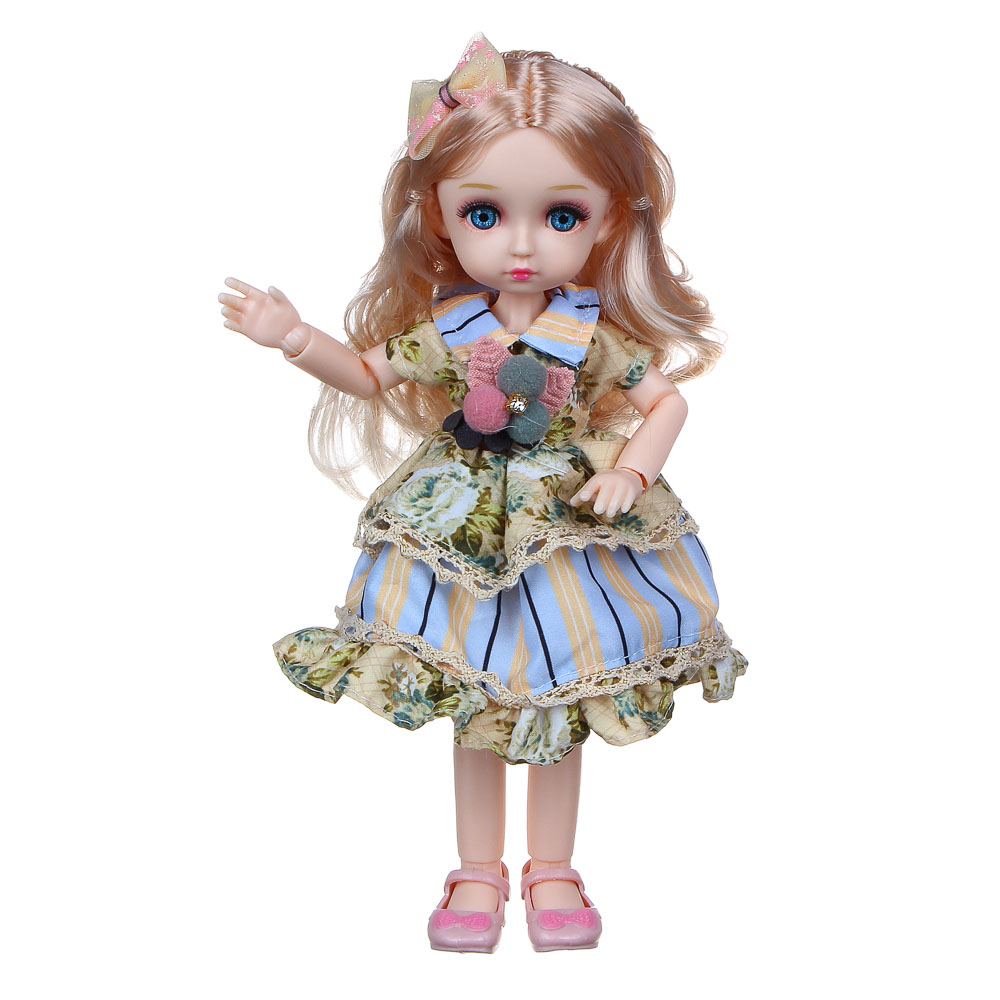 ИГРОЛЕНД Кукла классическая шарнирная, коллекционная, 28см, PP,PVC, полиэстер, 20х31х7см, 4 дизайна, арт.№ 267-835