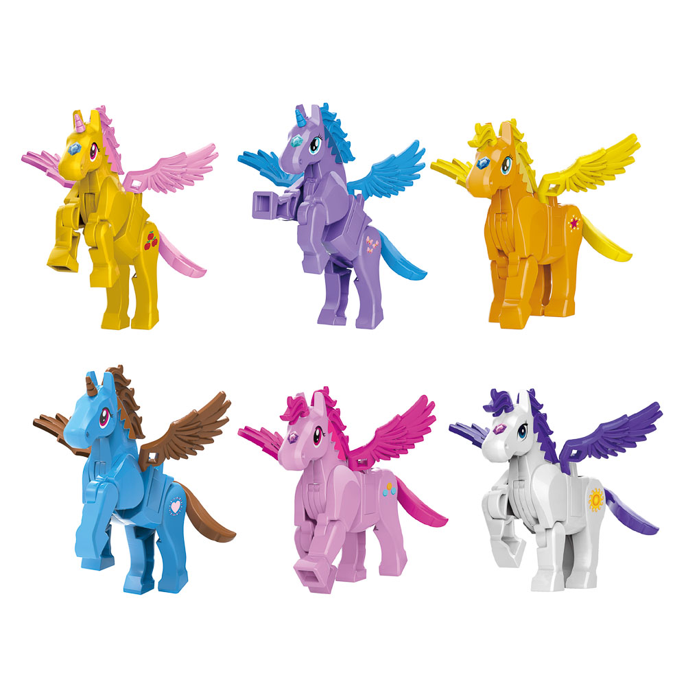 ИГРОЛЕНД Конструктор в виде пегаса, 22 детали, ABS, 10х15х3см, арт.№ 858-056