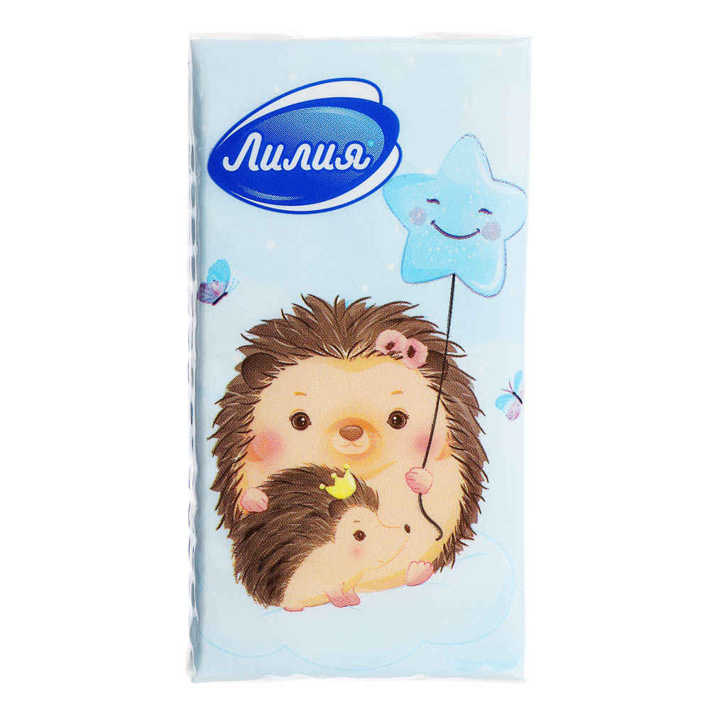 Платочки бумажные Лилия, 2 слоя, 10шт, арт.№ 912-018