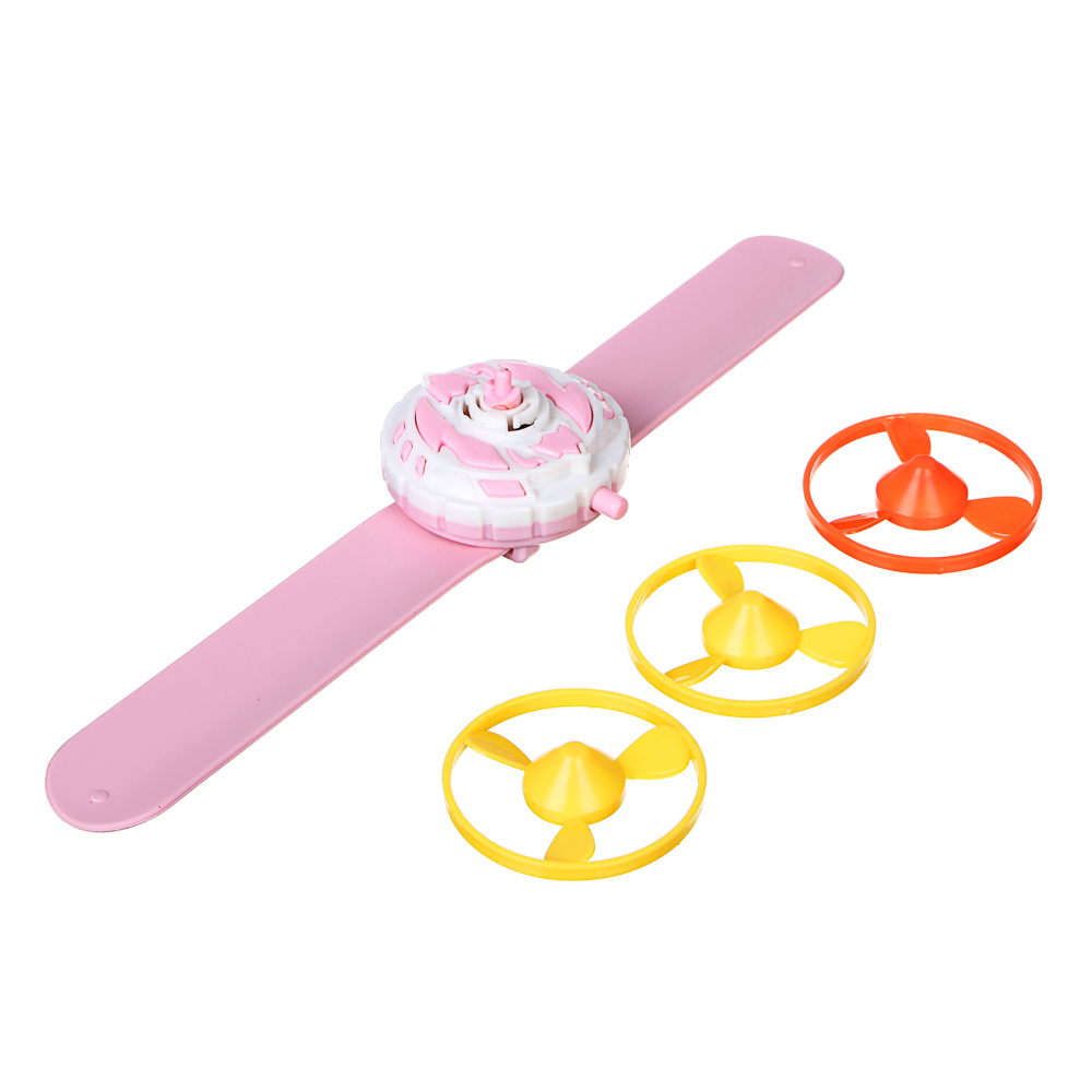 ИГРОЛЕНД Кляк-браслет "Стреляющий дисками", пластик, 27х11см, 2 цвета, арт.№ 295-185