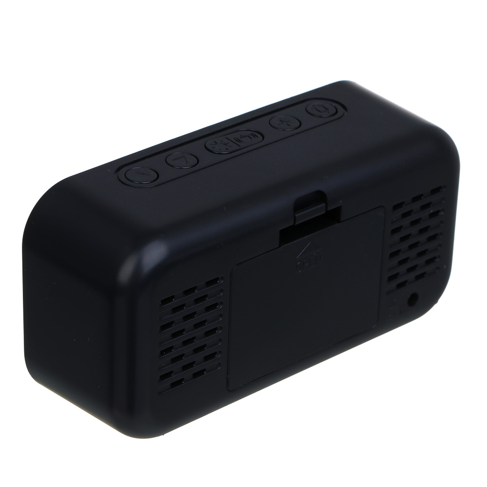 LADECOR CHRONO Будильник электронный, 12x4x6 см,3xAAA, пластик, цвет корпуса черный, арт.№ 529-316