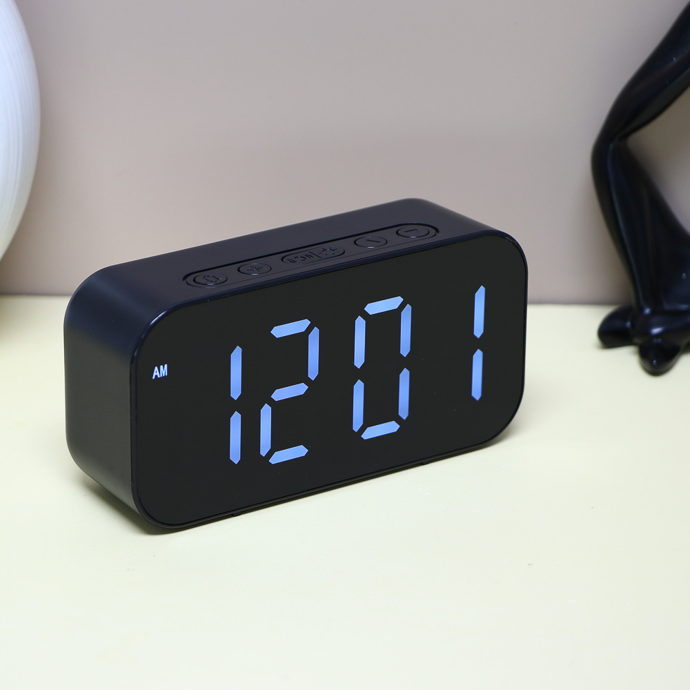 LADECOR CHRONO Будильник электронный, 12x4x6 см,3xAAA, пластик, цвет корпуса черный, арт.№ 529-316