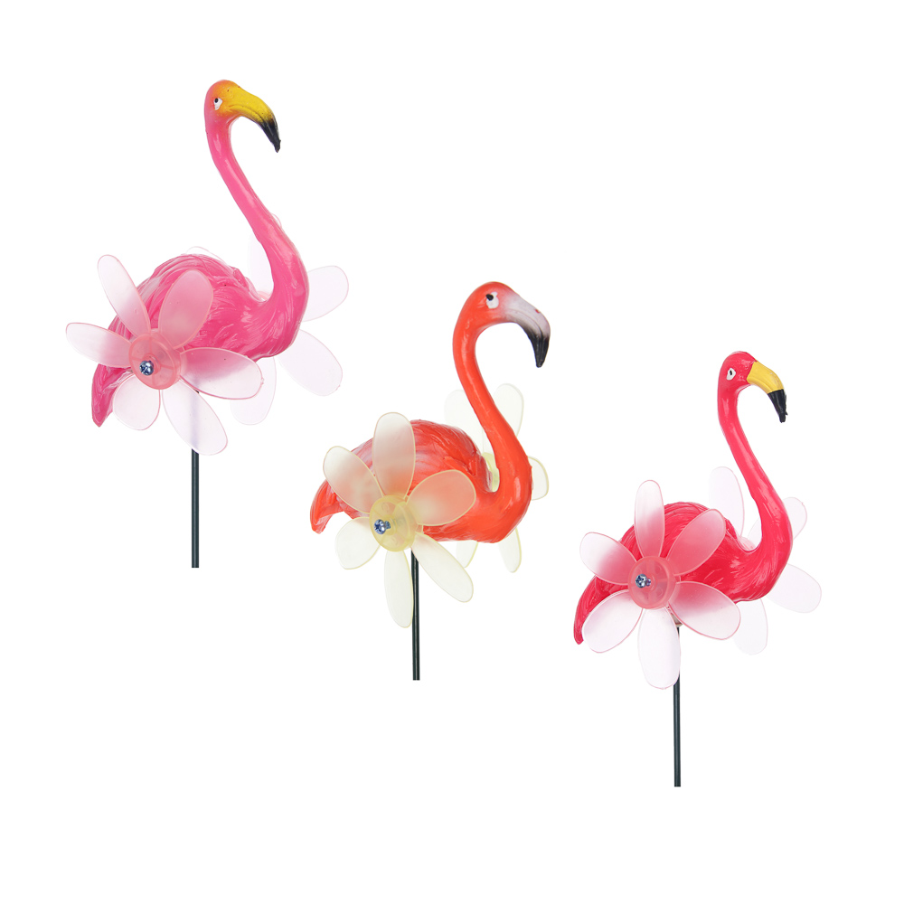 Фигурка на стержне "Фламинго" тм INBLOOM, 14х8х60см, пластик, металл, арт.№ 153-205