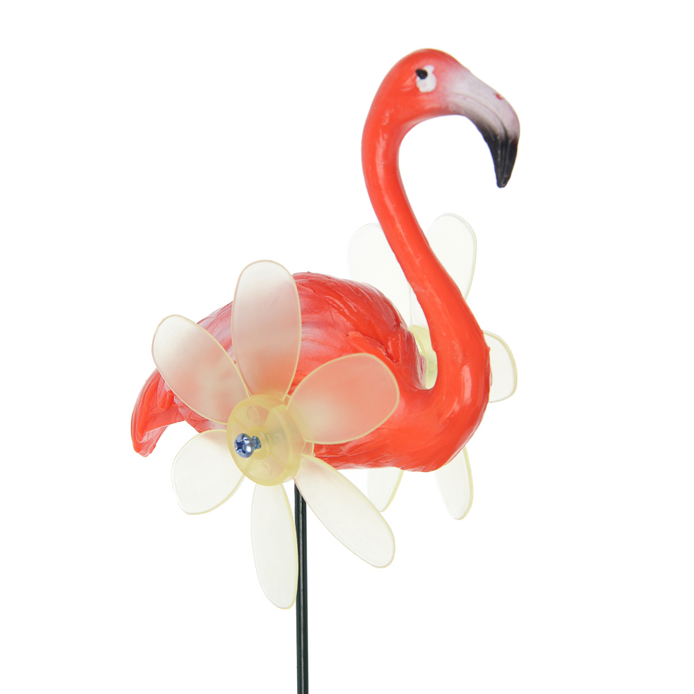 Фигурка на стержне "Фламинго" тм INBLOOM, 14х8х60см, пластик, металл, арт.№ 153-205