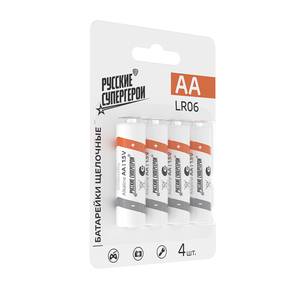 Батарейки AA BY Promo (LR06) 4шт в блистере, щелочные 1.5V, арт.№ 917-071