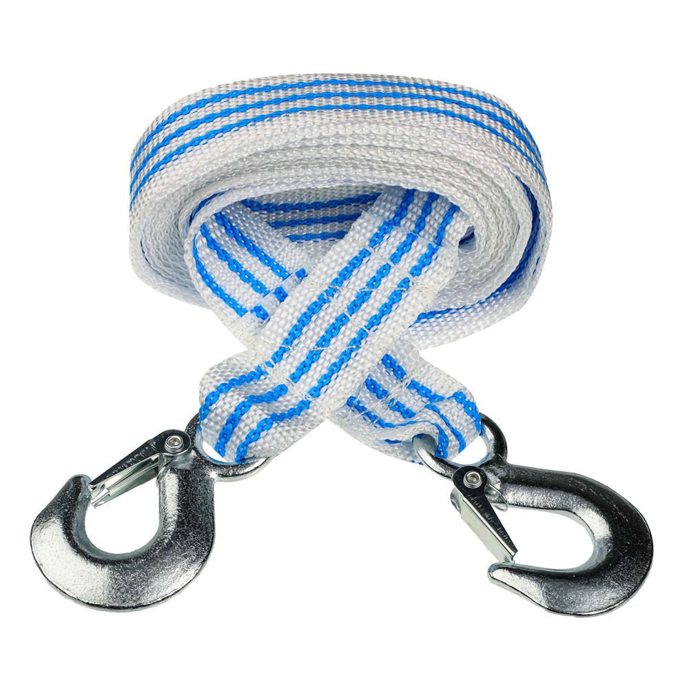 РОКОТ Трос буксировочный 5т 4м, ширина 4см, 2 крюка, пакет, арт.№ 773-030