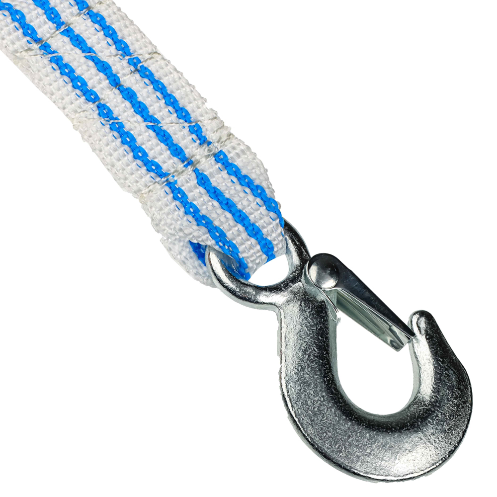 РОКОТ Трос буксировочный 5т 4м, ширина 4см, 2 крюка, пакет, арт.№ 773-030