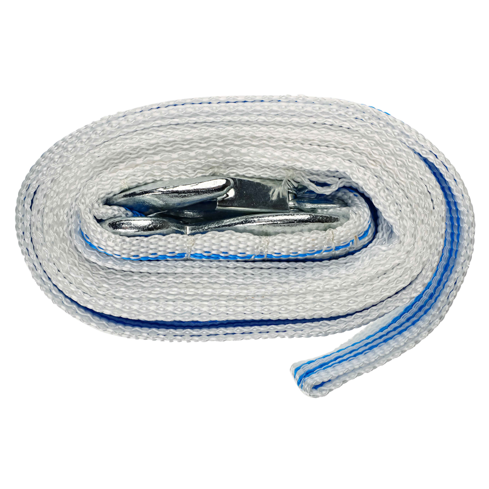 РОКОТ Трос буксировочный 5т 4м, ширина 4см, 2 крюка, пакет, арт.№ 773-030