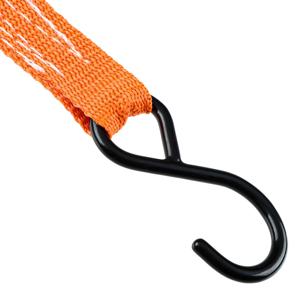 Стяжка груза 5 м, храповик 110мм, ширина ленты 25мм, 400/800кг, S-крюки, ЕРМАК, арт.№ 773-052