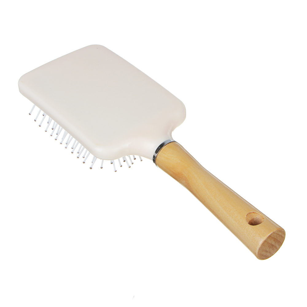 ЮНИLOOK Расческа массажная Эко, пластик, дерево, 24,5х8см, 2 цвета, арт.№ 319-146