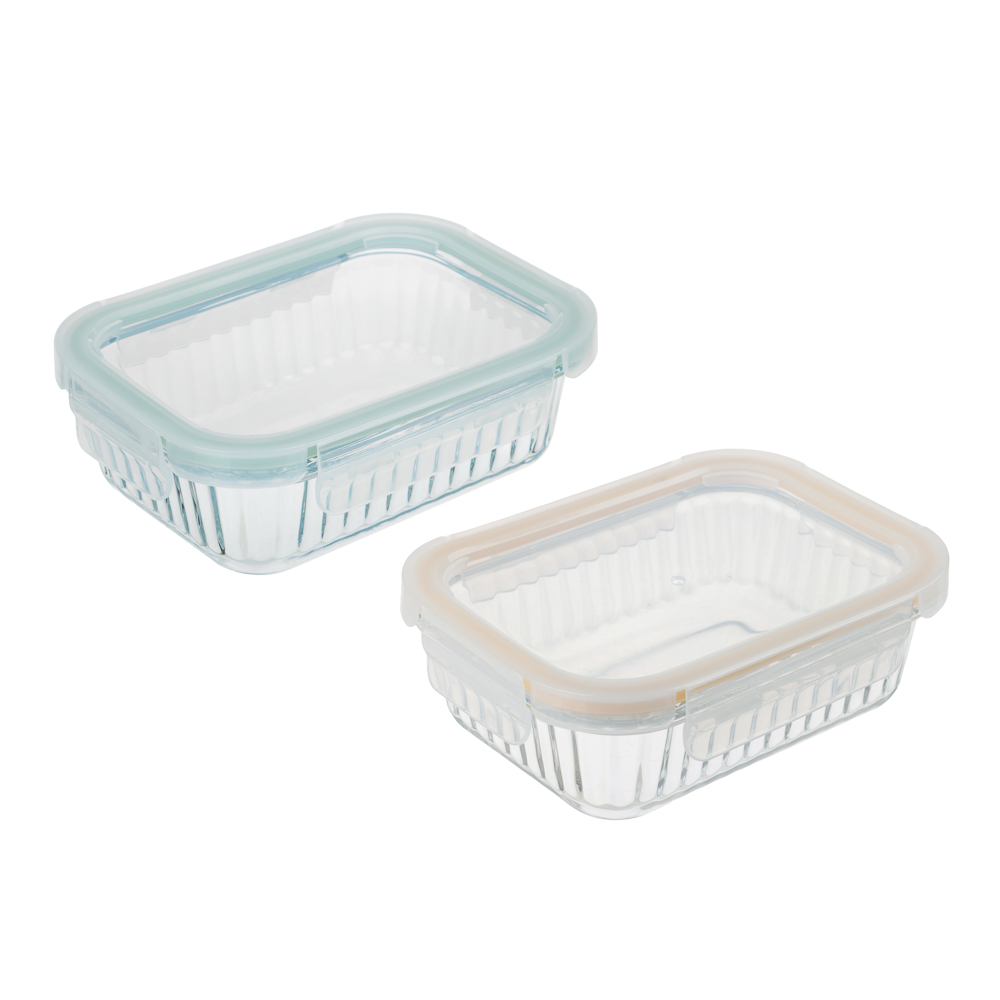 Контейнер жаропрочный тм SATOSHI, стекло, 640мл, 2 цвета, арт.№ 825-052