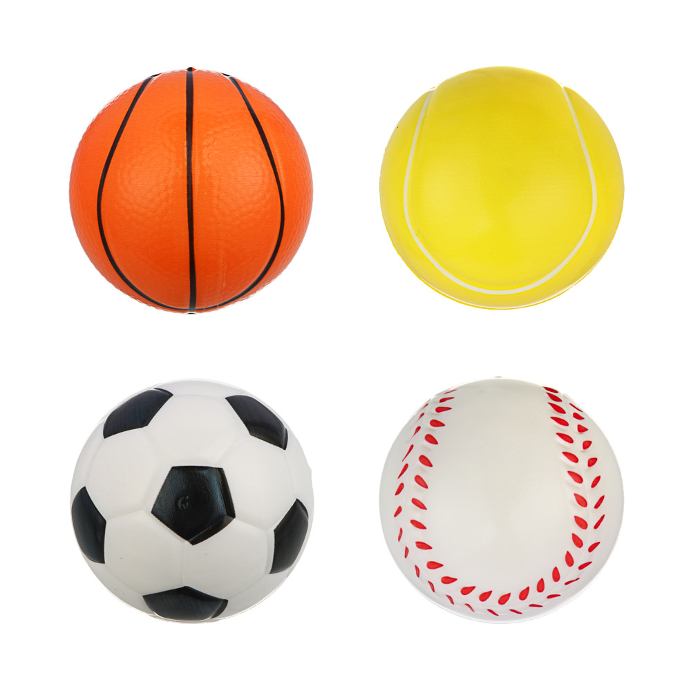 ИГРОЛЕНД Мяч "Спорт", ЭВА, 7,6см, 4 дизайна, арт.№ 262-219