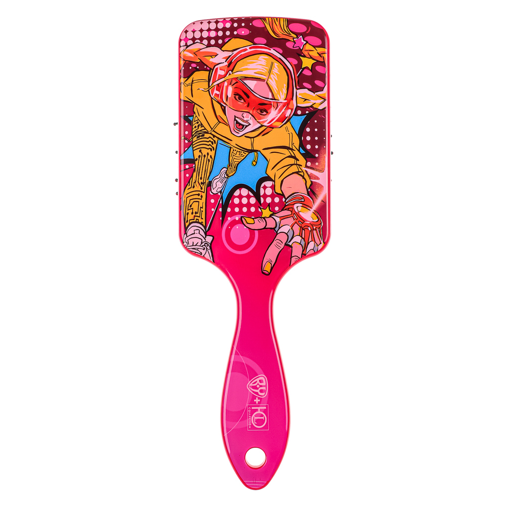 ЮНИLOOK Расческа массажная 3D, пластик, 21,7х6,8см, 3-4 дизайна, арт.№ 356-831