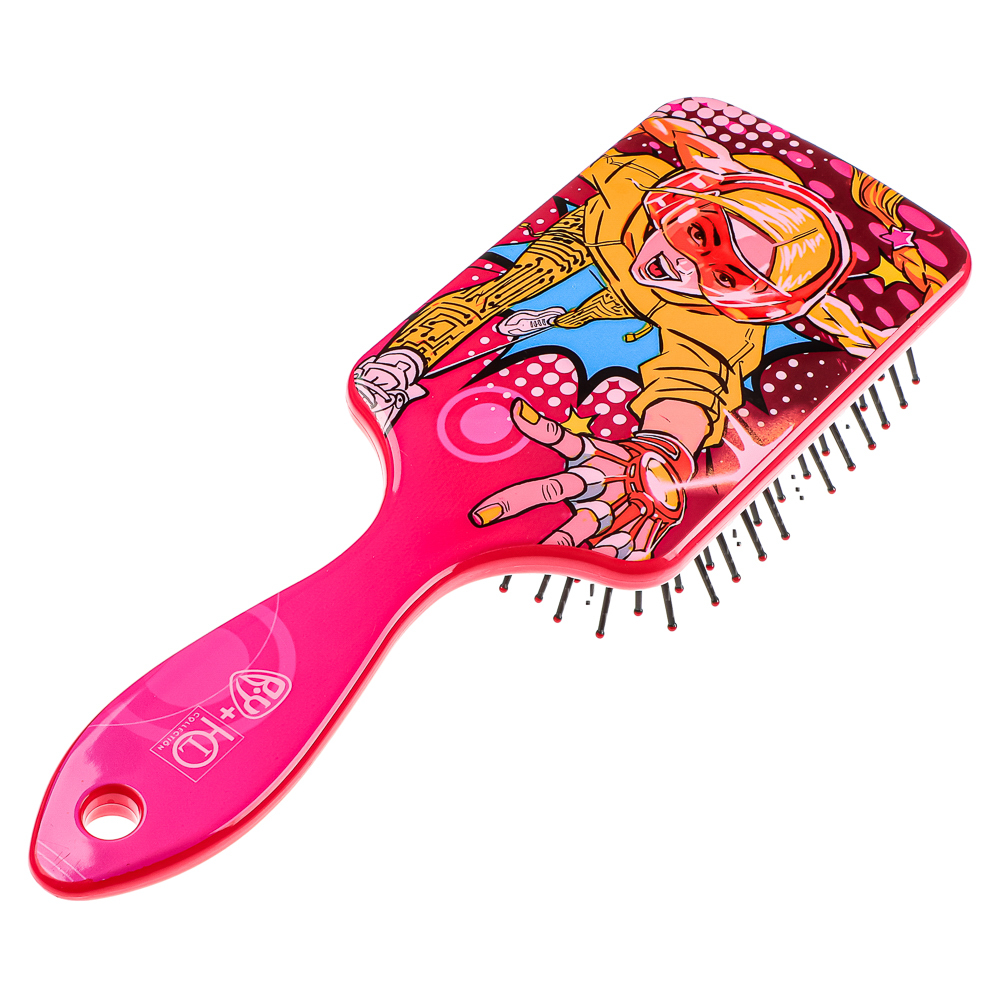 ЮНИLOOK Расческа массажная 3D, пластик, 21,7х6,8см, 3-4 дизайна, арт.№ 356-831