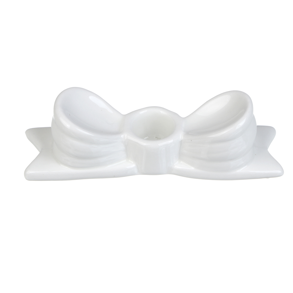 Подсвечник тм LADECOR "Бант", 14x3,5x4 см, доломит, арт.№ 477-272