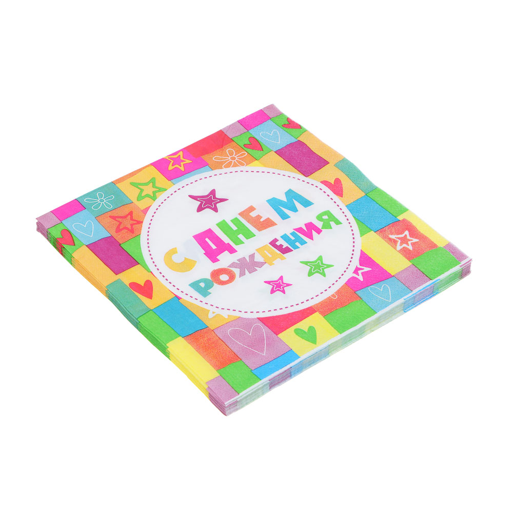 Салфетки бумажные праздничные тм Fntastic,12шт, 33х33см, 2 вида, арт.№ 530-217