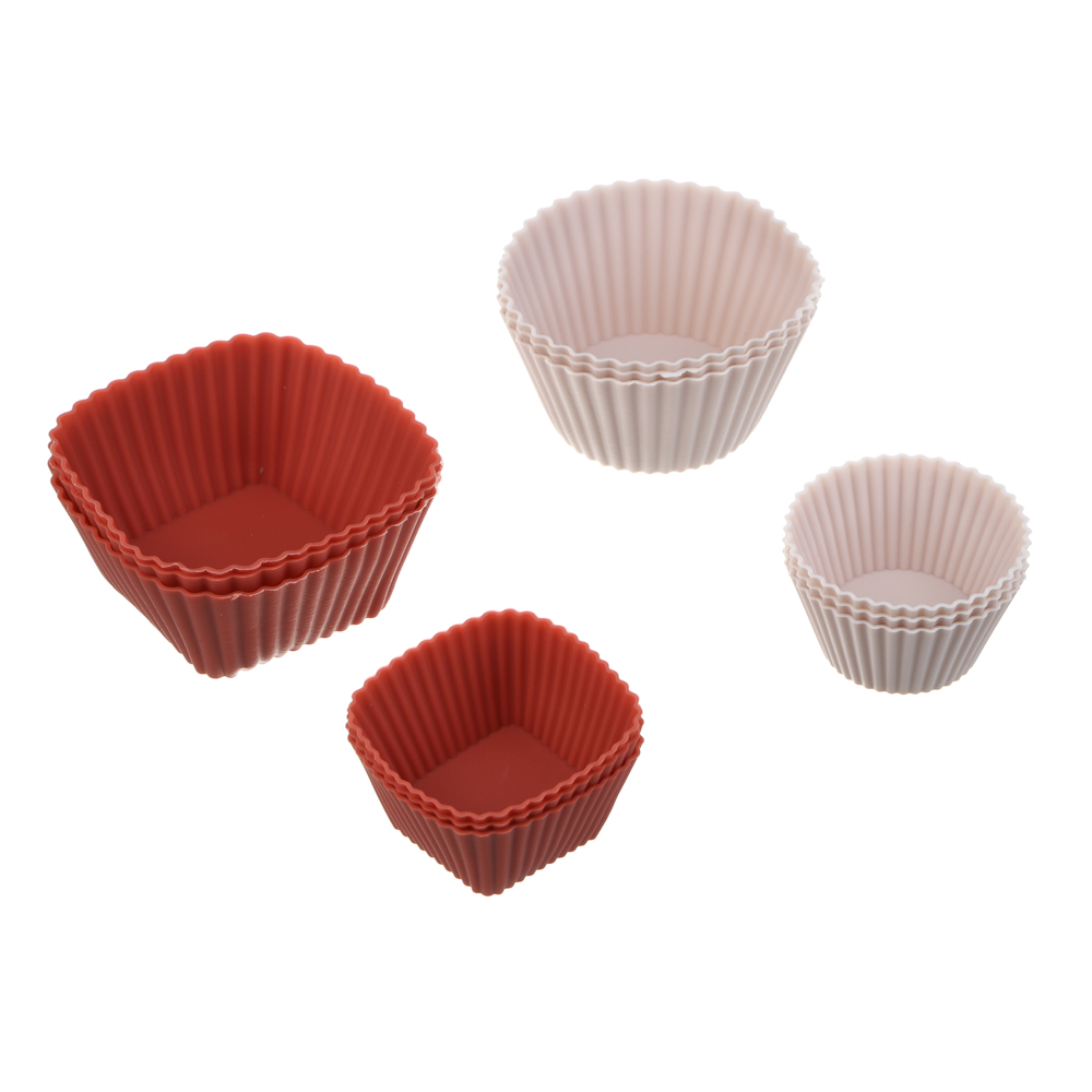 VETTA Набор силиконовых форм, 12шт, (7см; 5см), силикон, 3 цвета, арт.№ 856-180