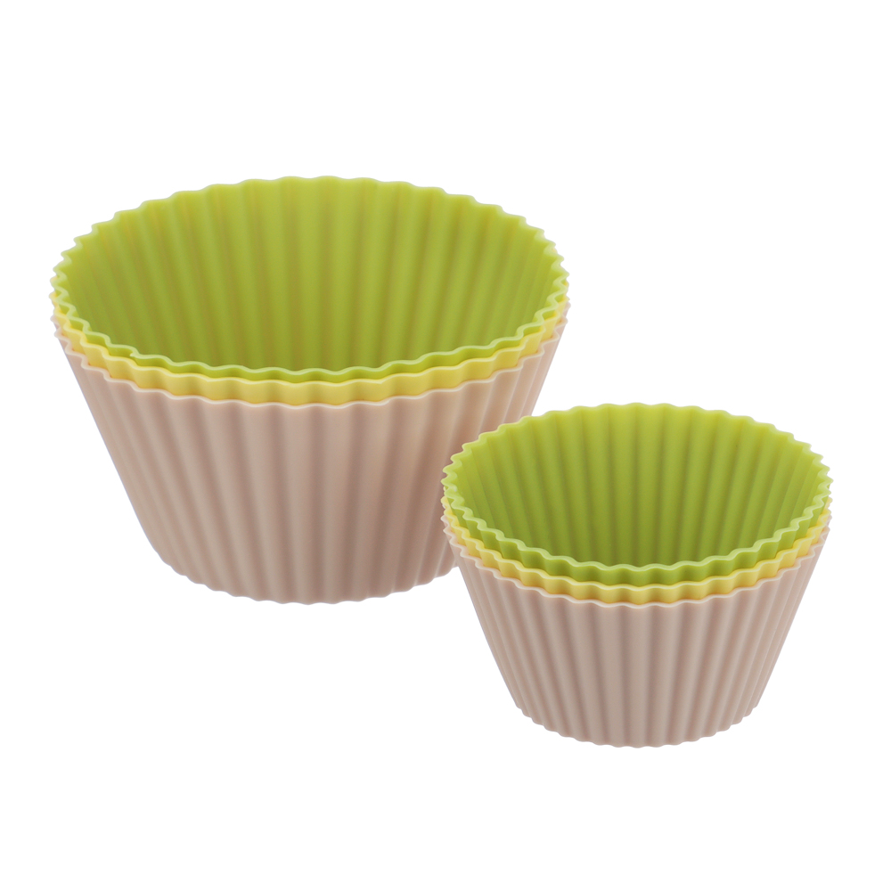 VETTA Набор силиконовых форм, 12шт, (7см; 5см), силикон, 3 цвета, арт.№ 856-180