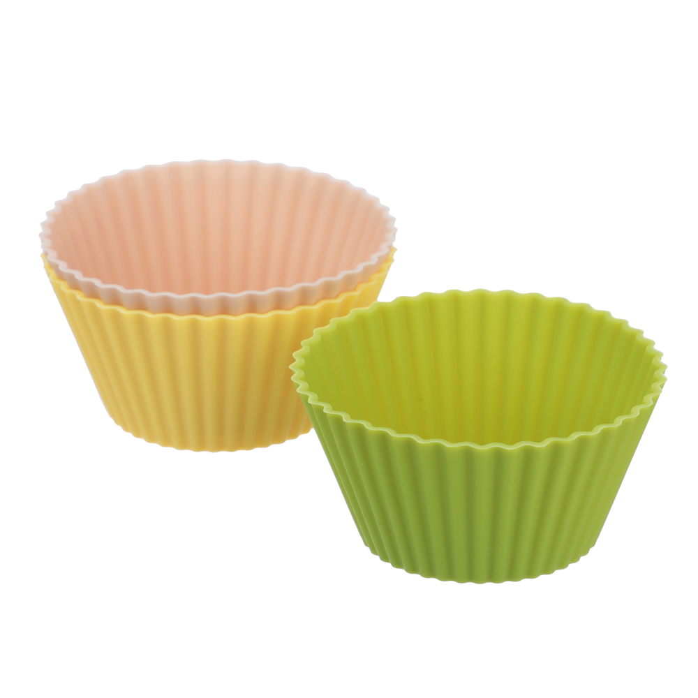 VETTA Набор силиконовых форм, 12шт, (7см; 5см), силикон, 3 цвета, арт.№ 856-180