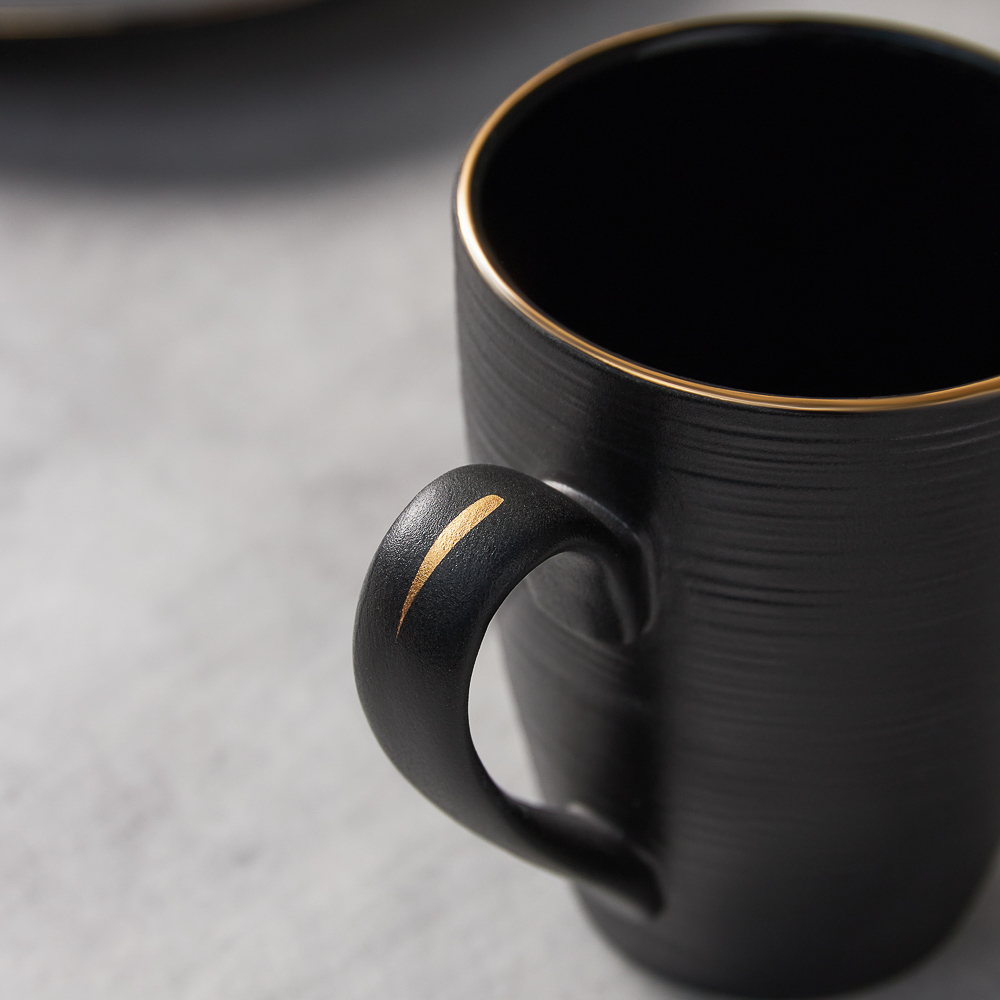 BY COLLECTION Black Line Кружка, 350мл, фарфор, арт.№ 816-423
