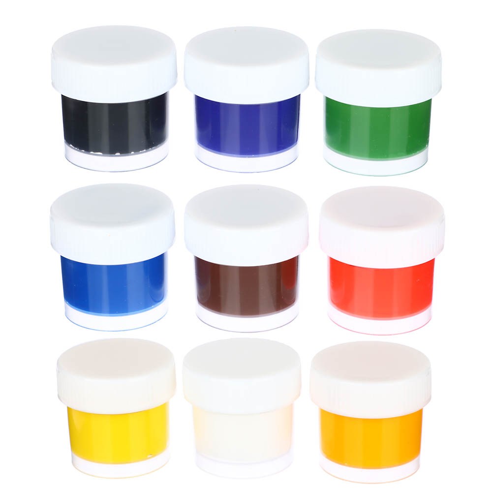 ЛУЧ Гуашь "ZOO", 9 цветов, баночки по 15мл, арт.№ 231-075