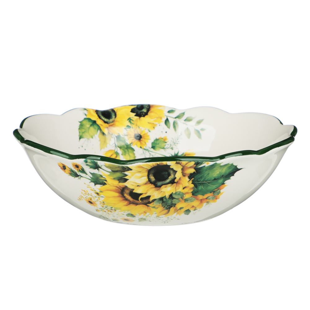 MILLIMI Подсолнухи Салатник, 800мл, 20,5х6см, керамика, арт.№ 824-661