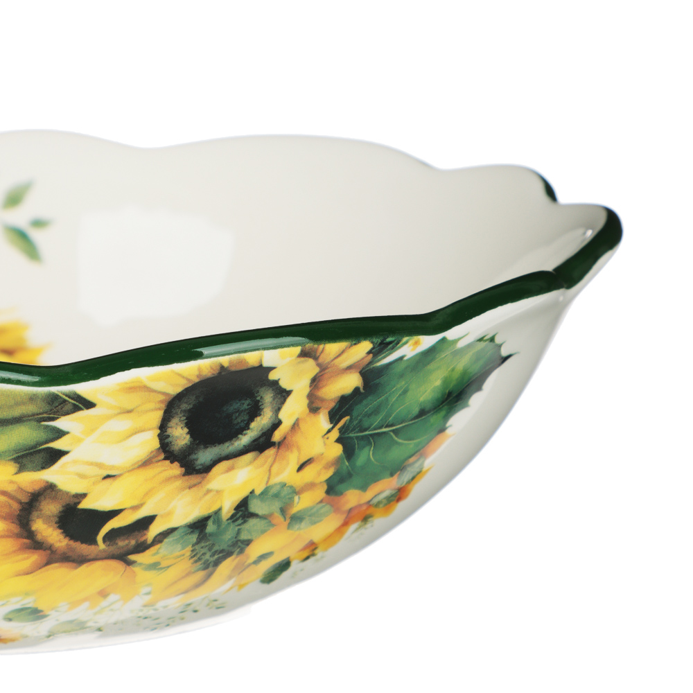 MILLIMI Подсолнухи Салатник, 800мл, 20,5х6см, керамика, арт.№ 824-661